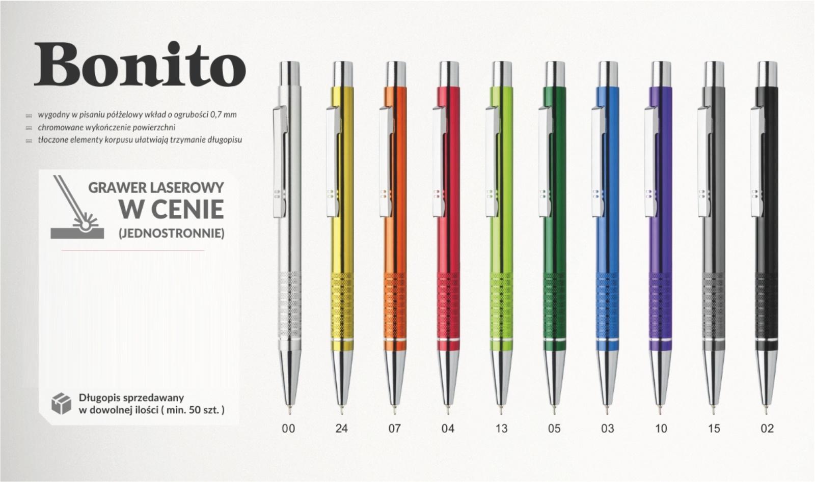 1 bonito - Długopisy z grawerem